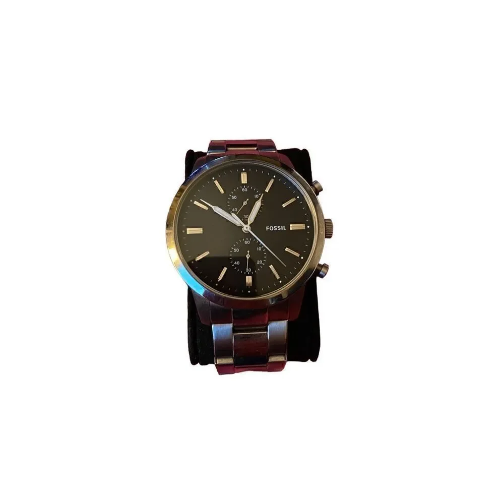 Fossil men’s townsman, chronograph, Silvertone stainless steel watch